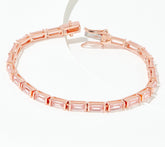 Diamonique x Jen Coffey Baguette Tennis Bracelet Sterling Silver, 7-1/4"